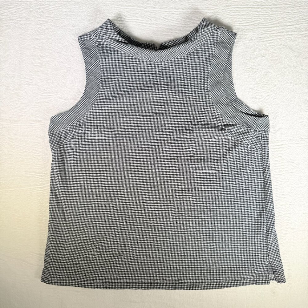 Rafaella Women's‎ Sleeveless Top Black and White Checkboard Size XL